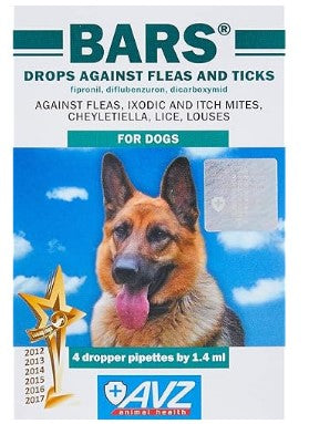 Bars Flea & Tick Solution Drops for Dogs