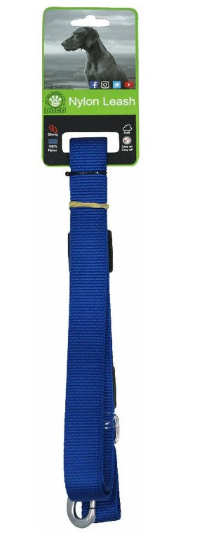 DOCO Large Blue Nylon Dog Leash (120x2.5cm)