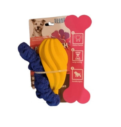 Orgo Blue&Yellow Nylon & Latex Plush toy for dog