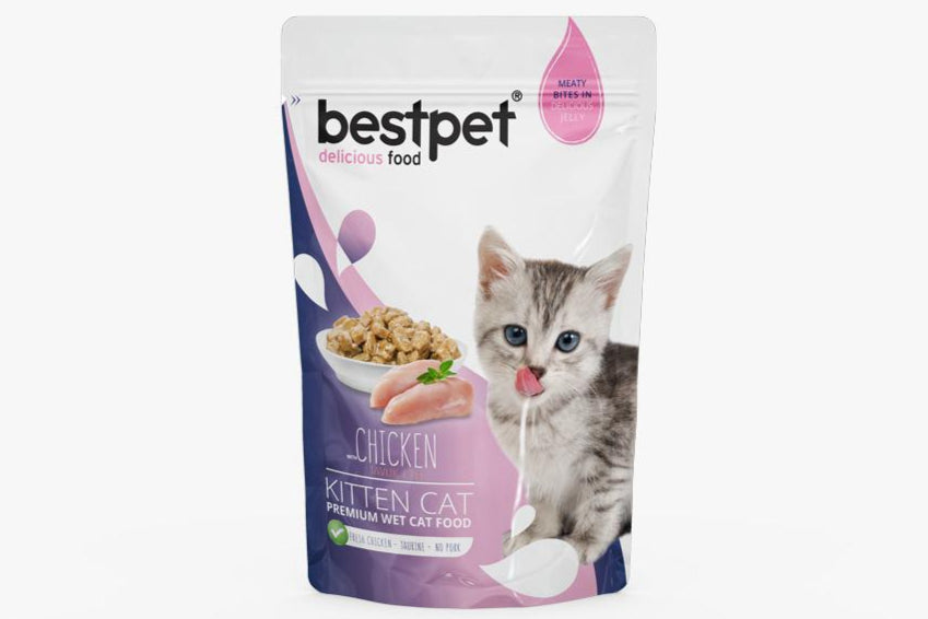 Bestpet Delicious Wet Food with Chicken in Jelly for Kittens 85 gr