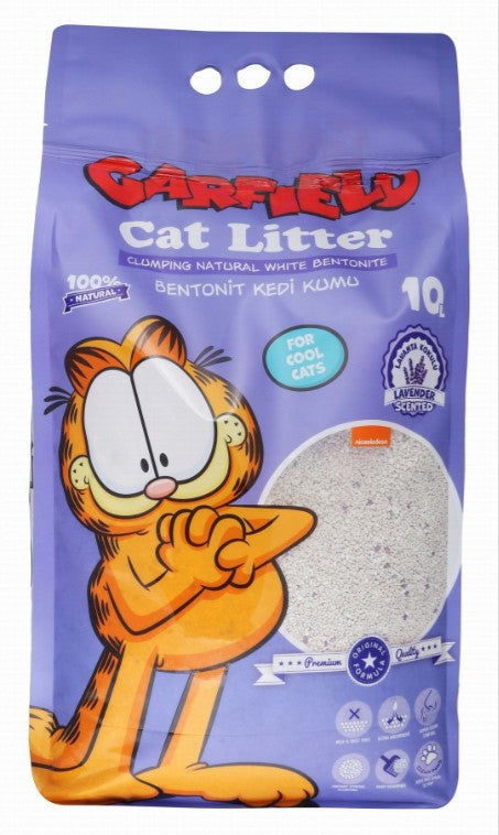 Garfield White Bentonite Clumping Cat Litter Lavender Scent10 L