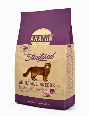 Araton Dry Food with Poultry for Sterilized Adult Cats 1.5kg