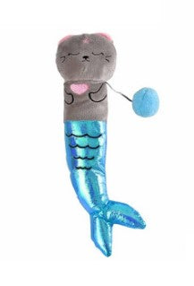 Naomi Gray & Blue Cat Plush Toy with Ball