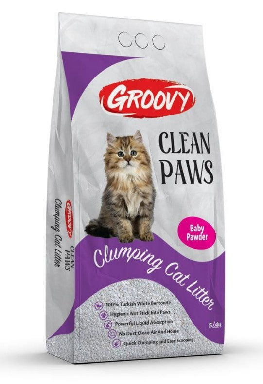 GROOVY CAT LITTER BABY POWDER 5L