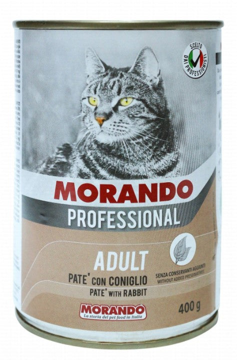 Morando Professional Wet Food with Rabbit for Adult Cats 400gm