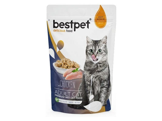 Bestpet Wet Food with Chicken in Jelly for Adult Cats 85gm