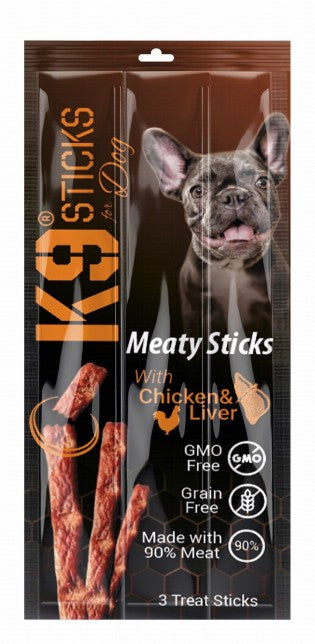 K9 Meaty Sticks Dog Treats with Chicken & Liver