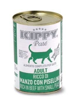 kippy cat beef& small peas 400gm