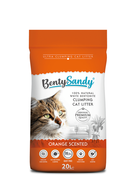 Benty Sandy Clumping Cat Litter orange Scent 20L