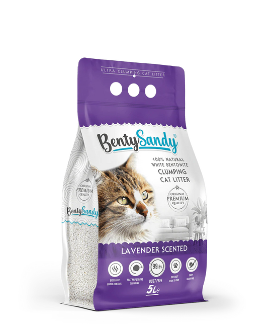 Benty Sandy Clumping Cat Litter Lavender Scent 5L