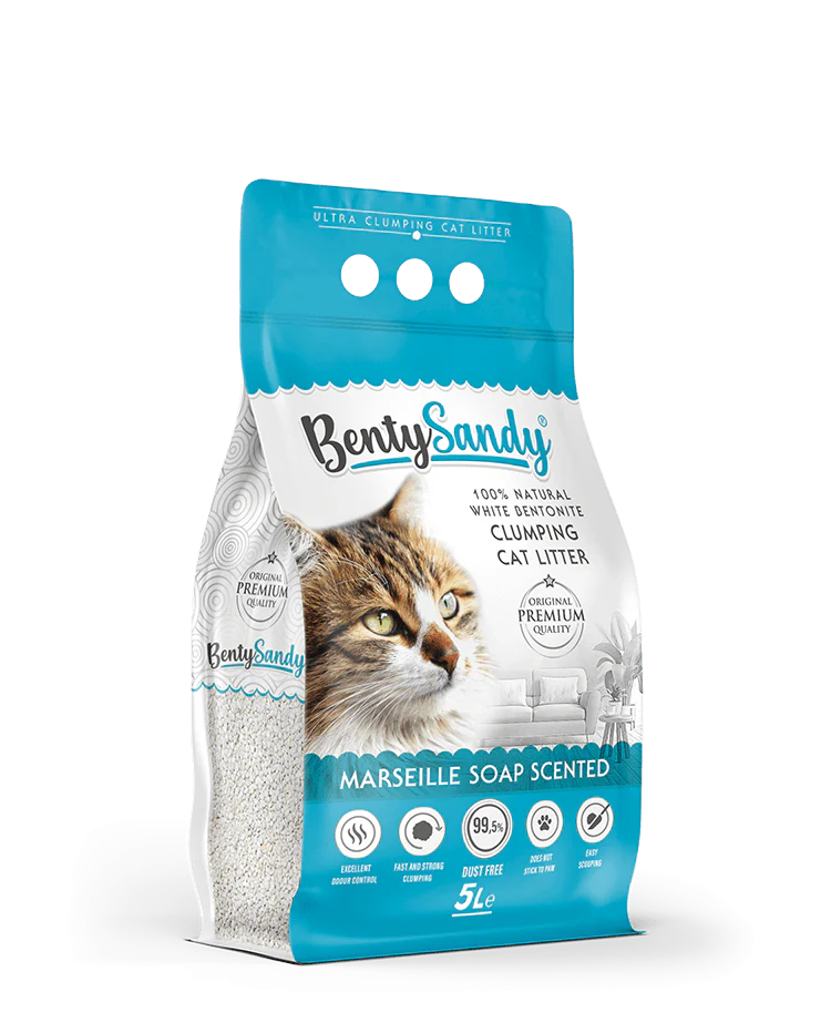 Benty Sandy Clumping Cat Litter marseille soap Scent 5L
