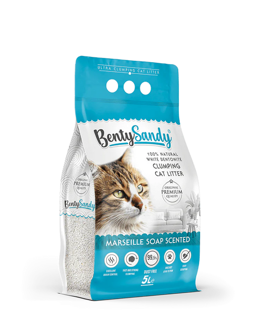 Benty Sandy Clumping Cat Litter marseille soap Scent 5L