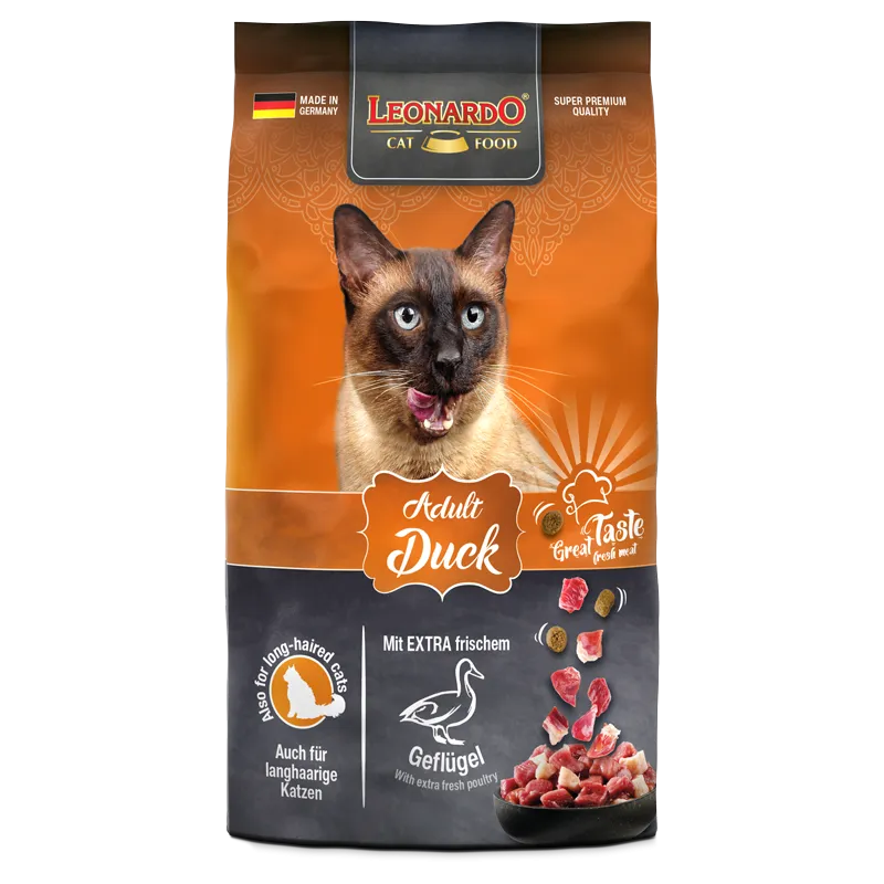 leonardo  dry cat food with poultry duck 300 gm