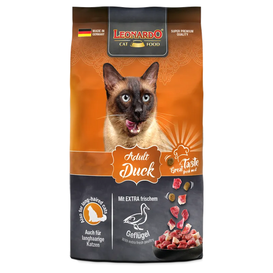 leonardo  dry cat food with poultry duck 1.8 kg