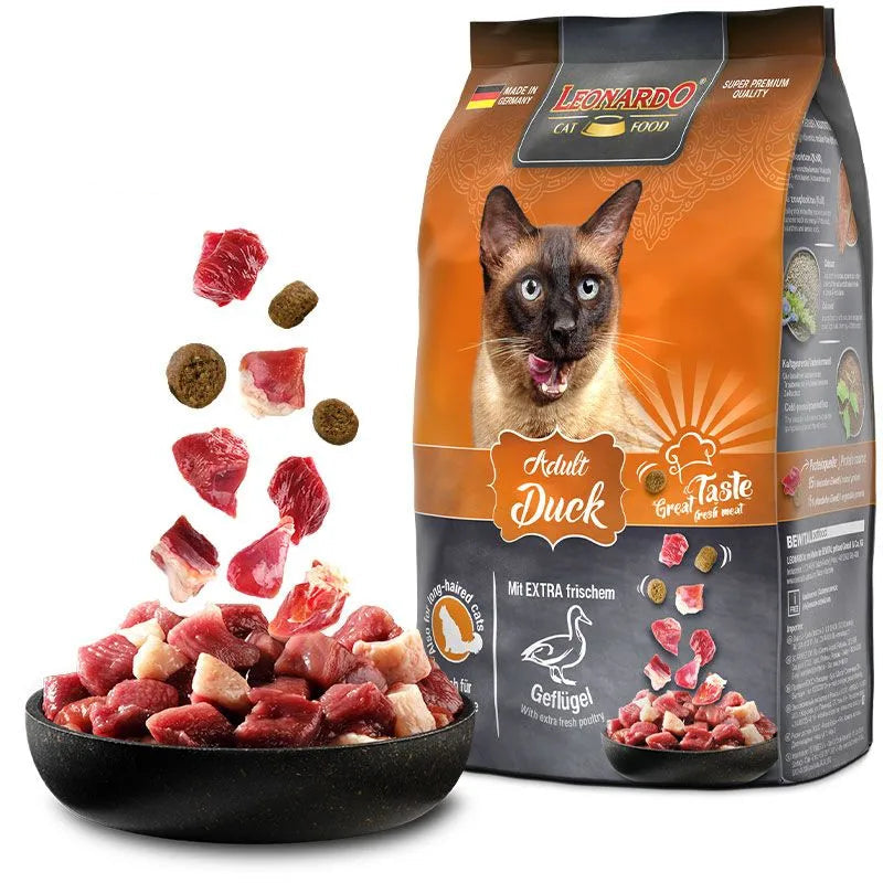 leonardo  dry cat food with poultry duck 300 gm