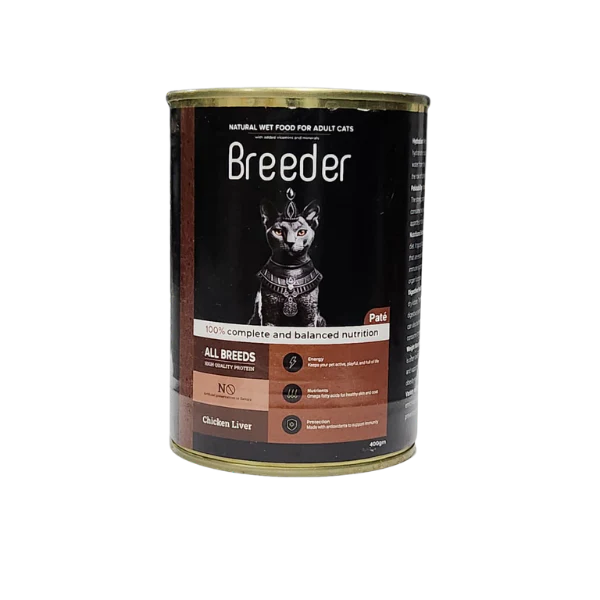 Breeder pate wet food with chicken&liver for cat 400g