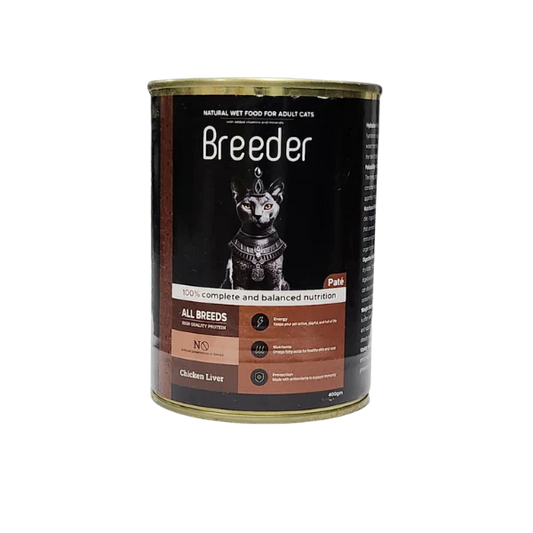 Breeder pate wet food with chicken&liver for cat 400g