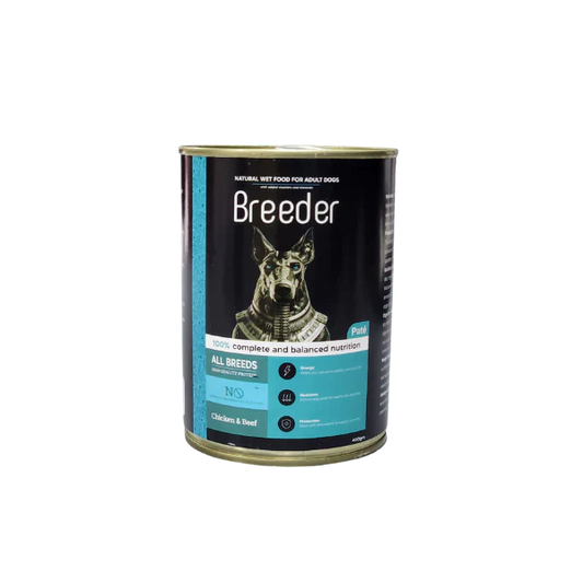 Breeder pate wet food with chicken&beef for dog 400g
