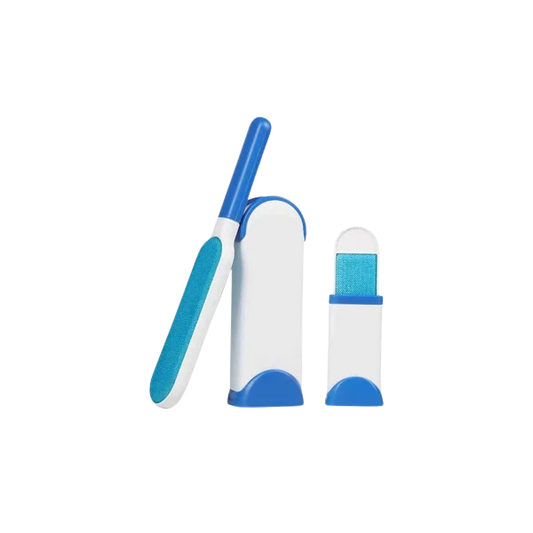 Pet Lint Remover Blue & White with Self Cleaning Base