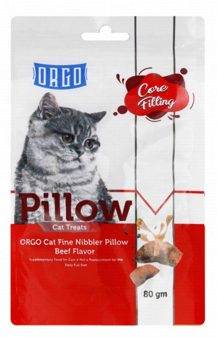 Orgo Pillow Cat Treats Beef Flavor80 gr