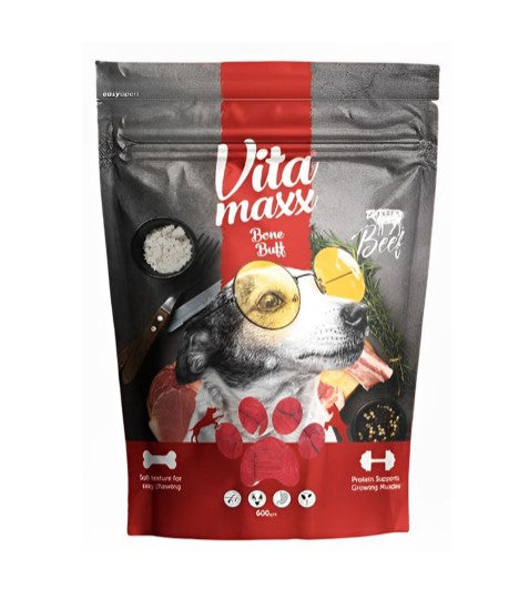 Vita Maxx Bone Buff Dog Treats with Beef