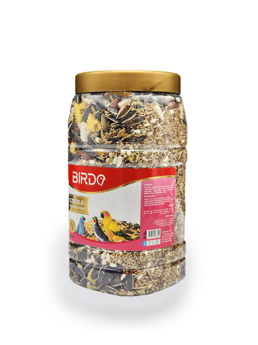 Birdo Cocka Mix Bird Food for Cockatiels  Love Birds  Parakeets  Conures & Quakers900 gr