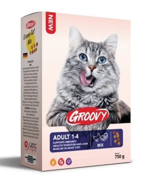 Groovy Dry Food mix for Adult Cats (1-4 Years)750 gr mix