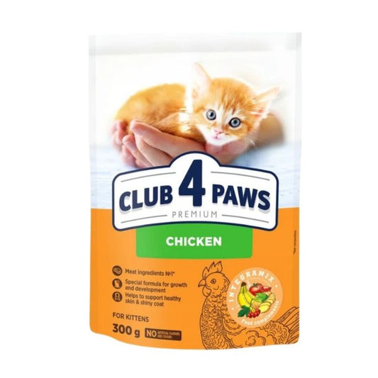 Club 4 Paws Dry Food with chicken for kitten 300g