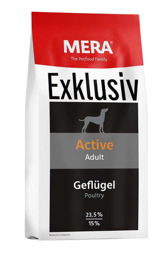 Mera Exklusiv Active Dry Food with Poultry for Adult Dogs 15kg