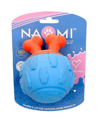 Naomi Blue & Orange Ball Dog Toy