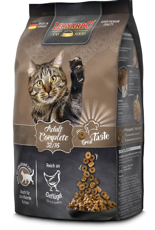leonardo  dry cat food with poultry complete 300gm