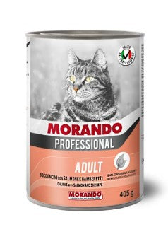 Morando Professional Wet Food Chunks with Salmon & Shrimp for Adult Cats 400gm