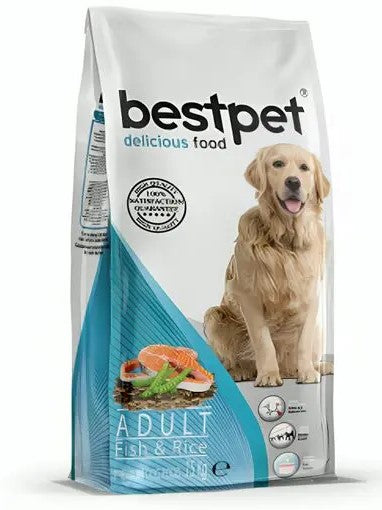 Bestpet Dry Food with Fish & Rice for Adult Dogs 15 kg