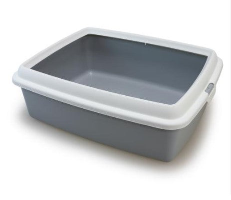 MPS Hydra White & Yellow Cat Litter Tray with Rim (50x40x16.5cm)1 pcs