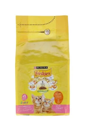 Purina Friskies Dry Food with Chicken  Turkey & Vegetables for Junior Cats (Up to 1 Year) 1.5 kg