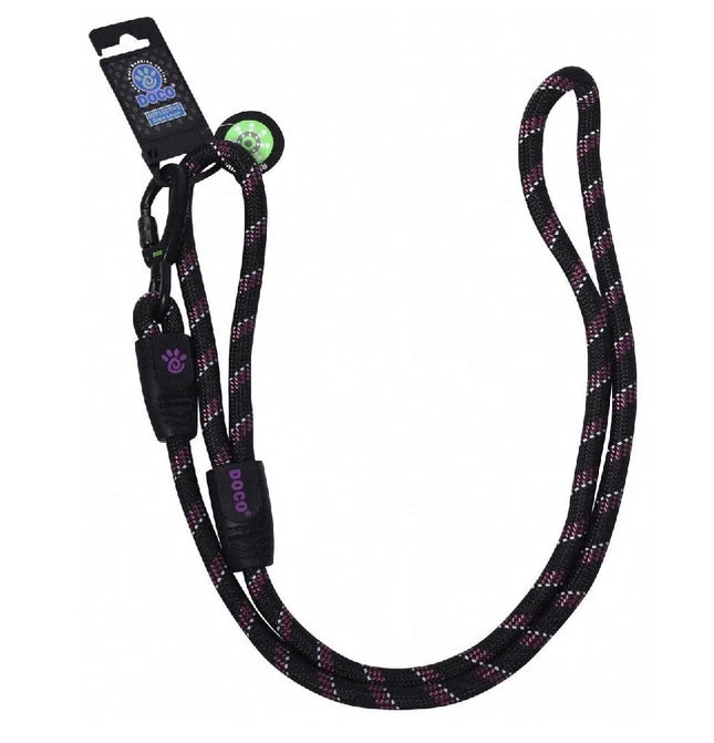 DOCO dog Leash small reflective purple & black 150cm