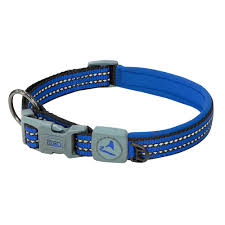 DOCO dog collar medium vario o-ring blue & gray (44-55x2cm)