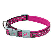 DOCO dog collar small vario o-ring pink & gray (39-44x1.5cm)