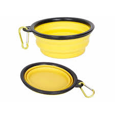 Uarone Black & Yellow Collapsible Pet Bowl