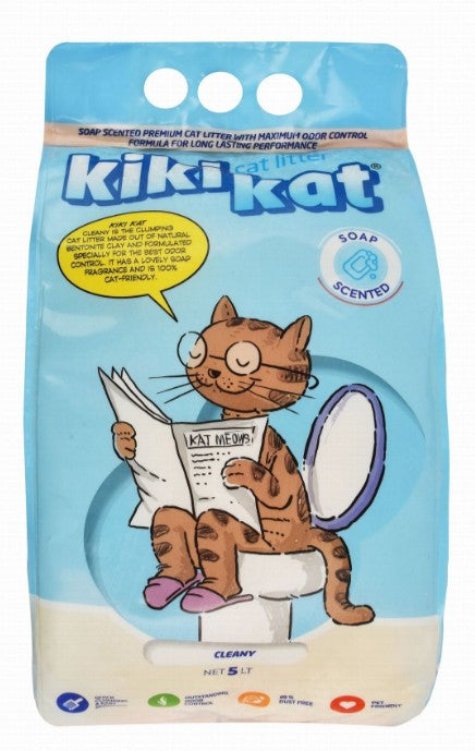 Kiki Kat Bentonite Clumping Cat Litter Soap Scent 5 L