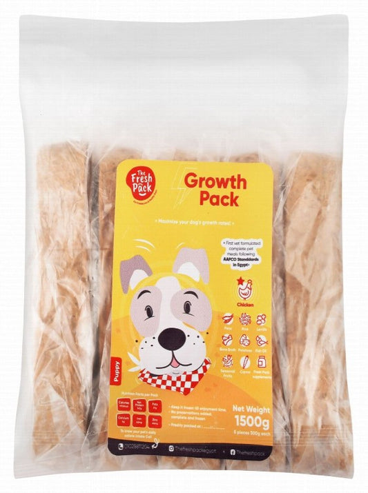 The Fresh Pack Growth Pack Frozen Food with Chicken for Puppies 1500gm