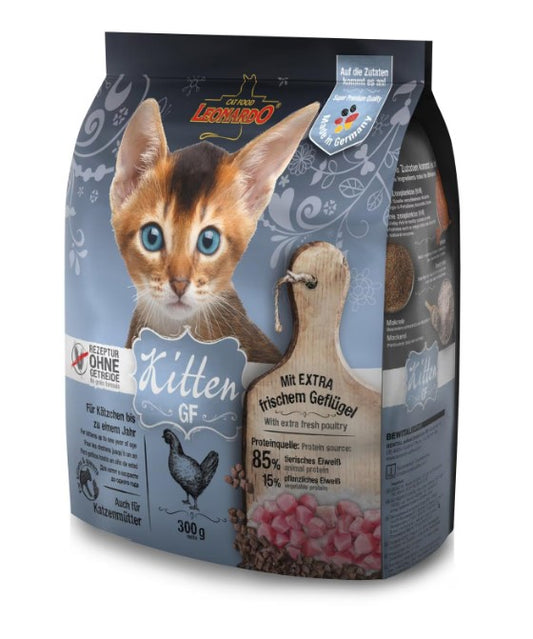 leonardo  dry cat food with poultry kitten 300gm