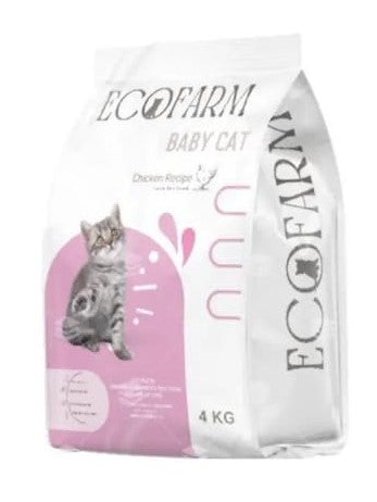 Ecofarm Dry Food with Chicken for Kitten Cats 4KG