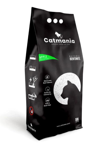 Catmania Bentonite Clumping Cat Litter Green Apple Scent 10l