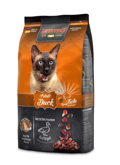 leonardo  dry cat food with poultry duck 1.8 kg