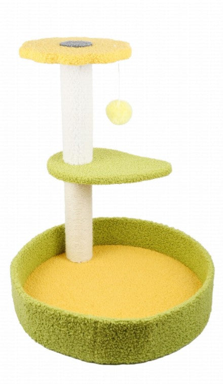 Naomi Scratcher Sunflower cat climbing