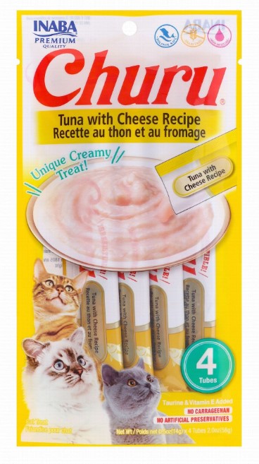 Inaba Churu Creamy Tuna & Cheese Cat Treats