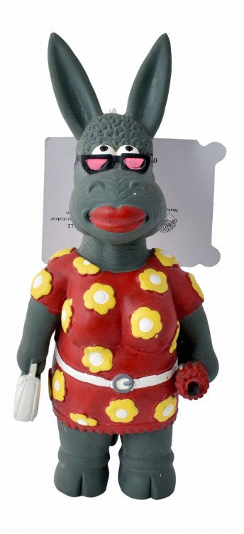 Orgo Multicolor Latex Donkey Plush Dog Toy