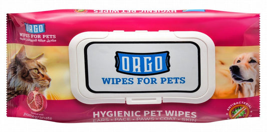 Orgo Pet Wet Wipe Glove Pomegranate Scent 48 wipes