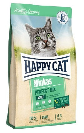 Happy Cat Minkas Perfect Mix Dry Food with Chicken Lamb & Fish for Adult Cats 4kg